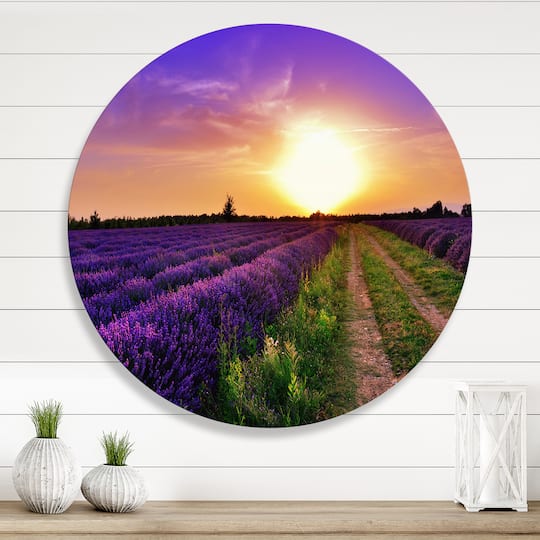Designart - Lavender Field At Dawn II
